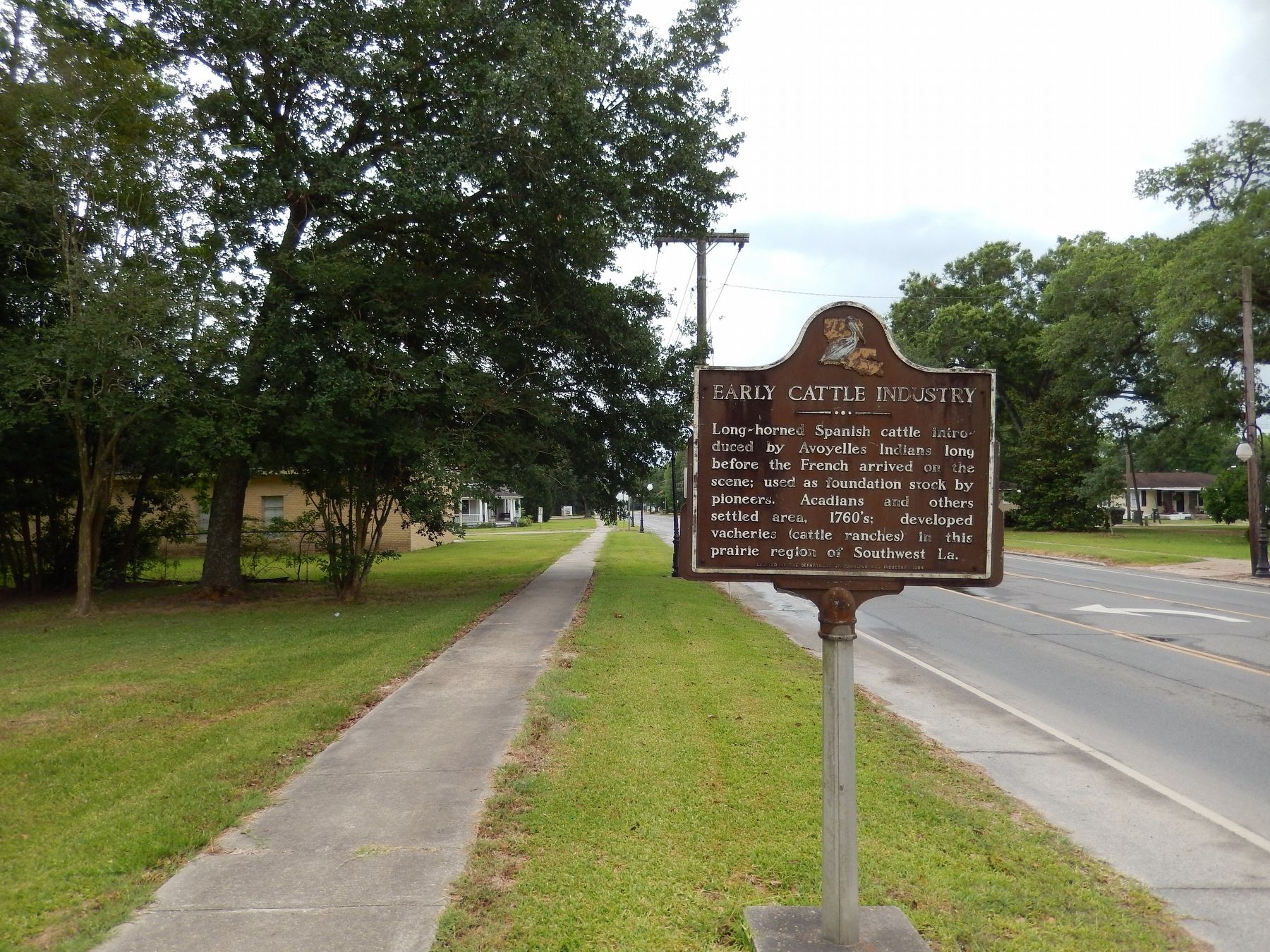 Early Cattle Industry Marker (<i>wide view</i>) image. Click for full size.