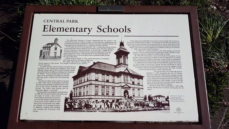 Elementary Schools Marker image. Click for full size.