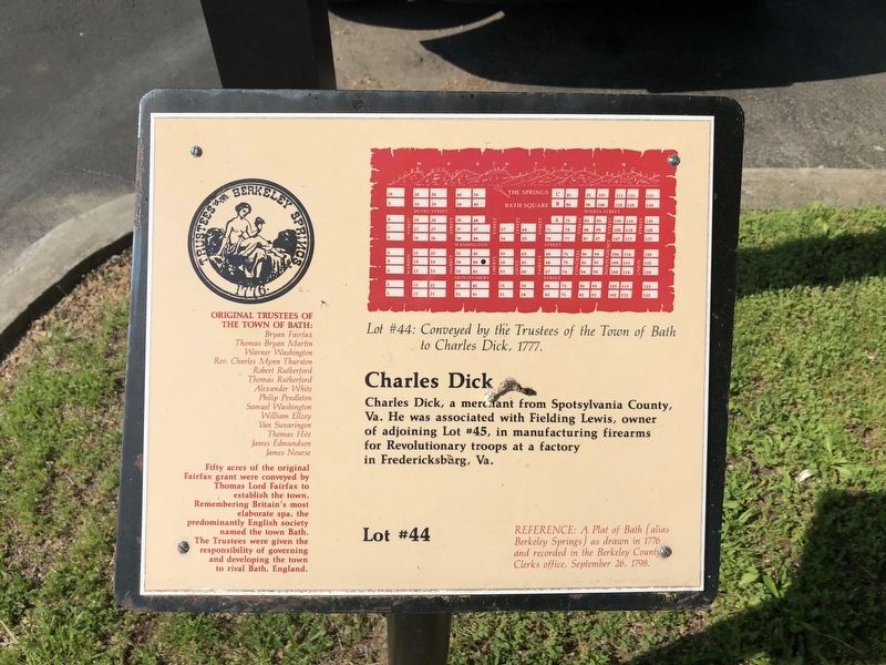 Charles Dick Marker. Click for full size. Charles Dick Marker image. Click for full size.