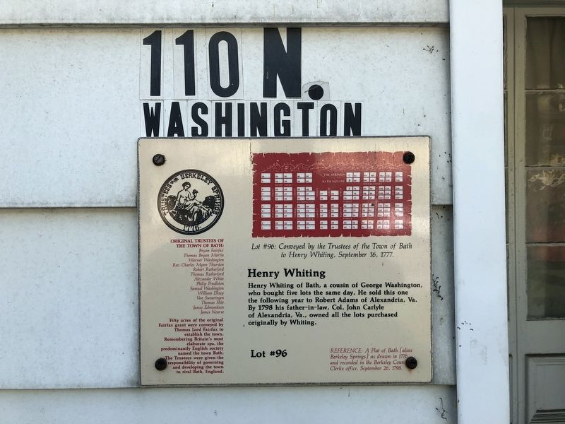 Henry Whiting Marker image. Click for full size.