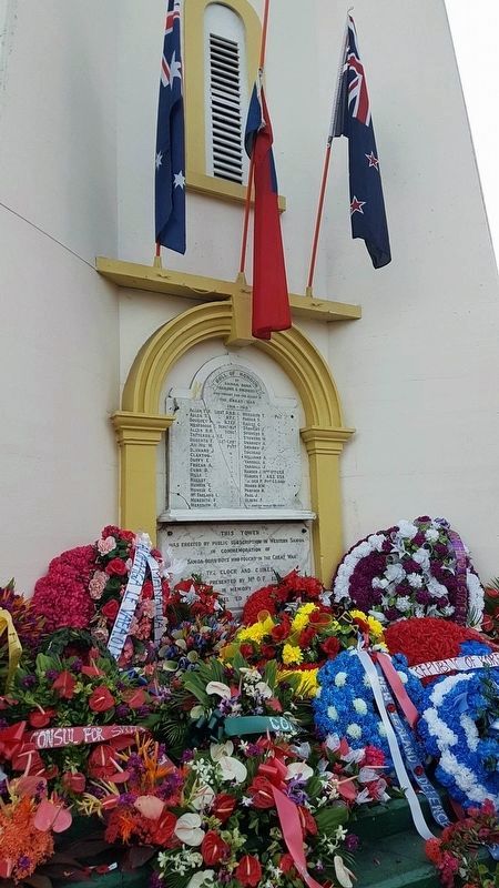 Samoa Born Soldiers and Sailors of the Great War Marker. Click for full size. Samoa Born Soldiers and Sailors of the Great War Marker image. Click for full size.