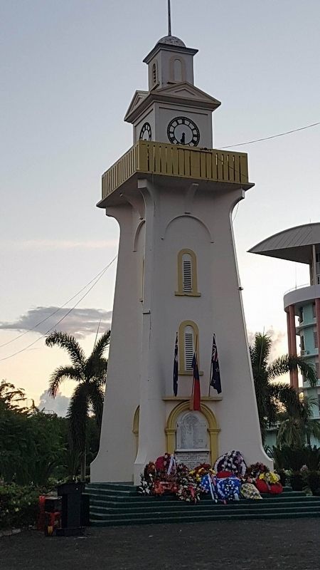 Samoa Born Soldiers and Sailors of the Great War Tower and Marker. Click for full size. Samoa Born Soldiers and Sailors of the Great War Tower and Marker image. Click for full size.