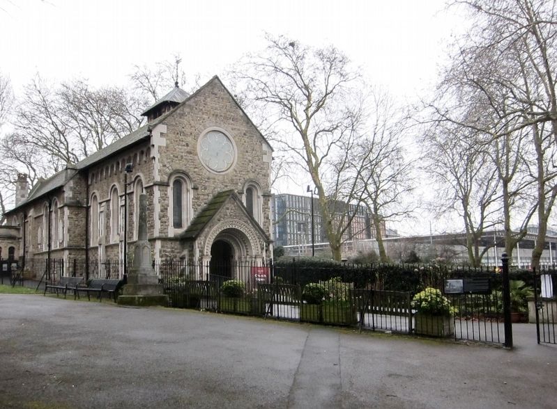 St. Pancras Old Church and Marker image. Click for full size.