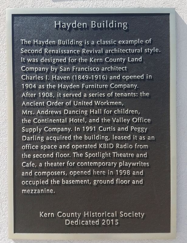Hayden Building Marker image. Click for full size.