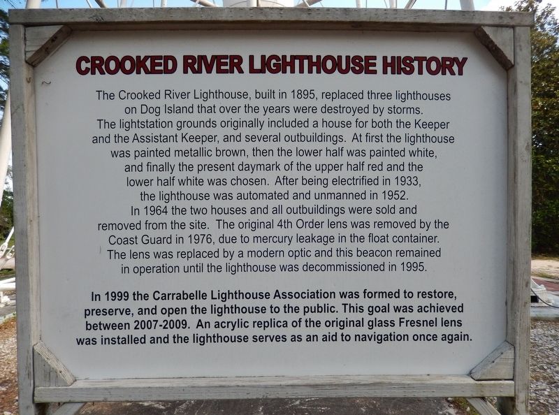 Crooked River Lighthouse History Marker image. Click for full size.