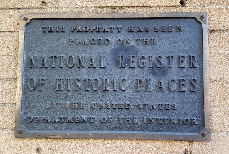 NRHP plaque near historical marker. Click for full size. NRHP plaque near historical marker image. Click for full size.