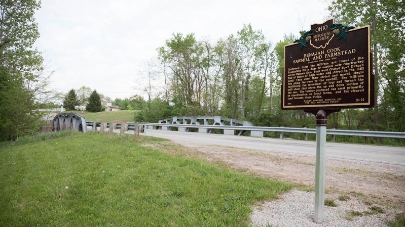 Benajah Cook Sawmill and Farmstead Marker. Click for full size. Benajah Cook Sawmill and Farmstead Marker image. Click for full size.