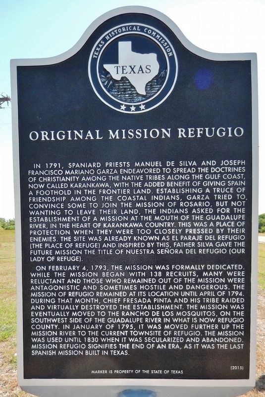 Original Mission Refugio Marker image. Click for full size.