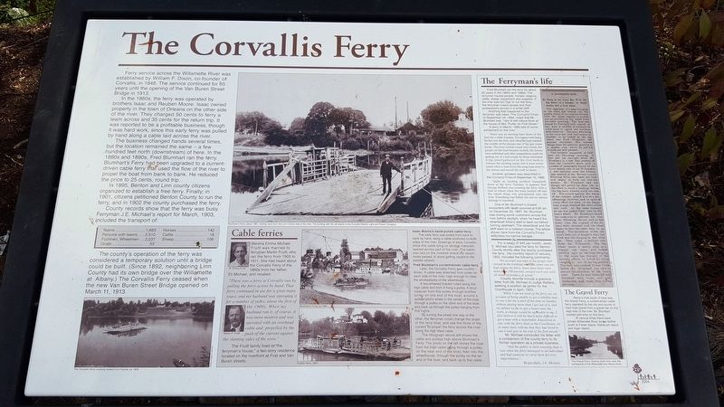 The Corvallis Ferry Marker image. Click for full size.