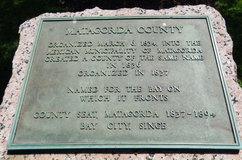 Matagorda County Marker image. Click for full size.