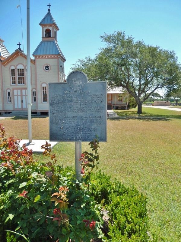 Violet, Texas Sesquicentennial Marker (<i>tall view</i>) image. Click for full size.