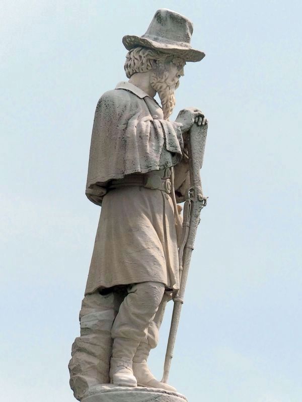 Confederate Soldier Statue<br>by Thomas Delahunty<br>June 6, 1879 image. Click for full size.
