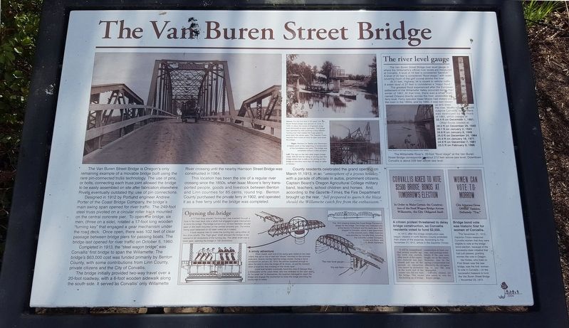 The Van Buren Street Bridge Marker image. Click for full size.