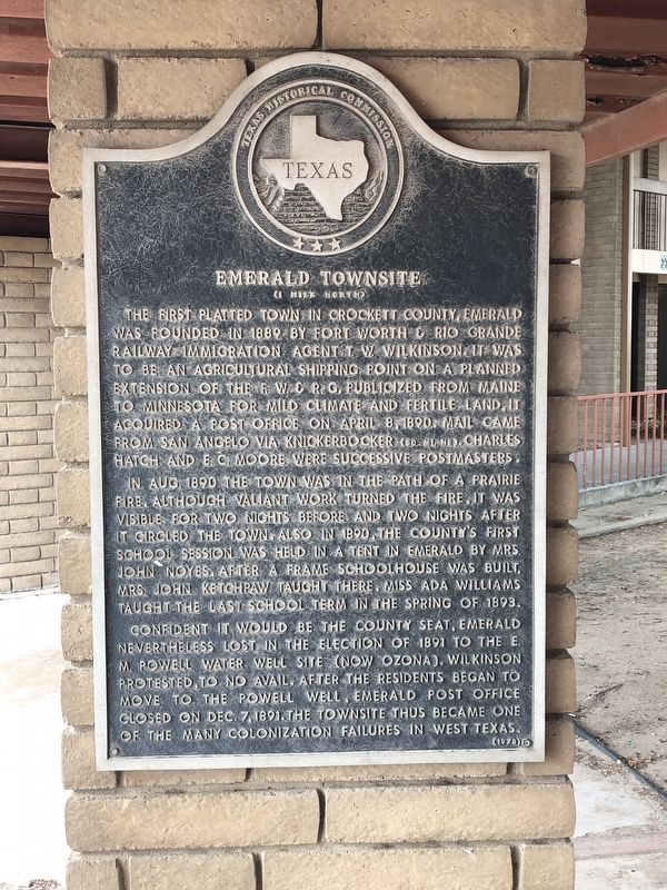 Emerald Townsite Marker image. Click for full size.