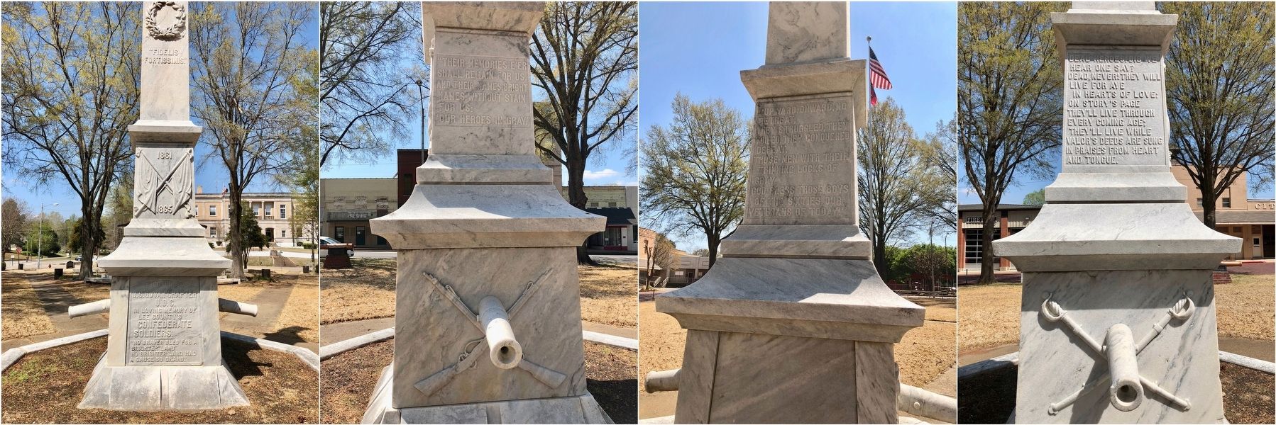Lee County Confederate Monument (South / East / North / West) image. Click for full size.