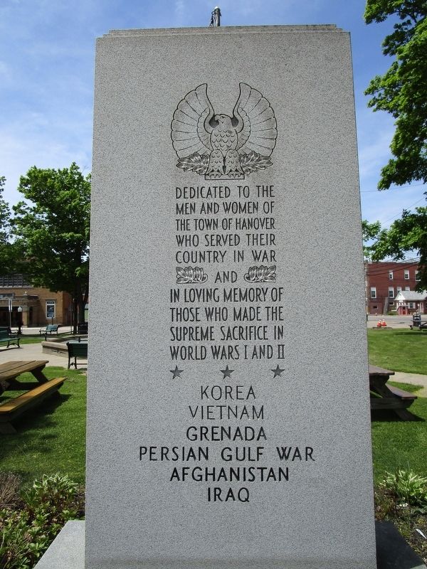 Town of Hanover Veterans Memorial image. Click for full size.