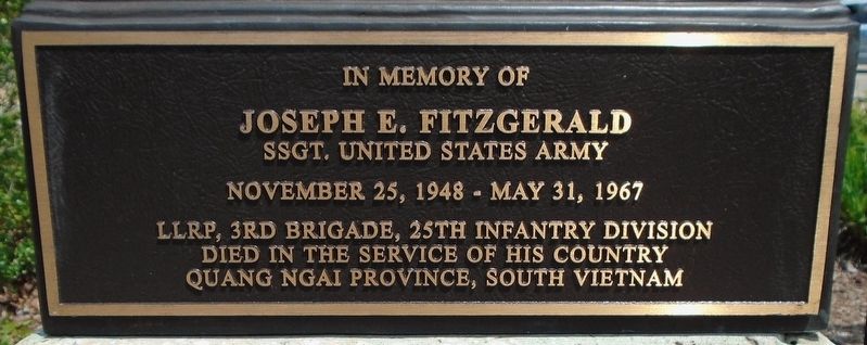 Vietnam War Memorial SSG Fitzgerald Memorial Marker image. Click for full size.