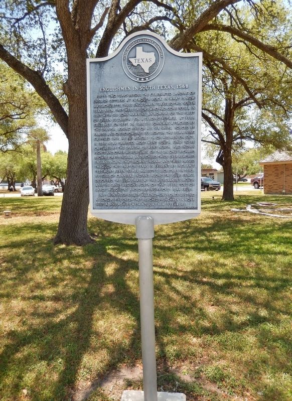 Englishmen in South Texas, 1568 Marker (<i>tall view</i>) image. Click for more information.
