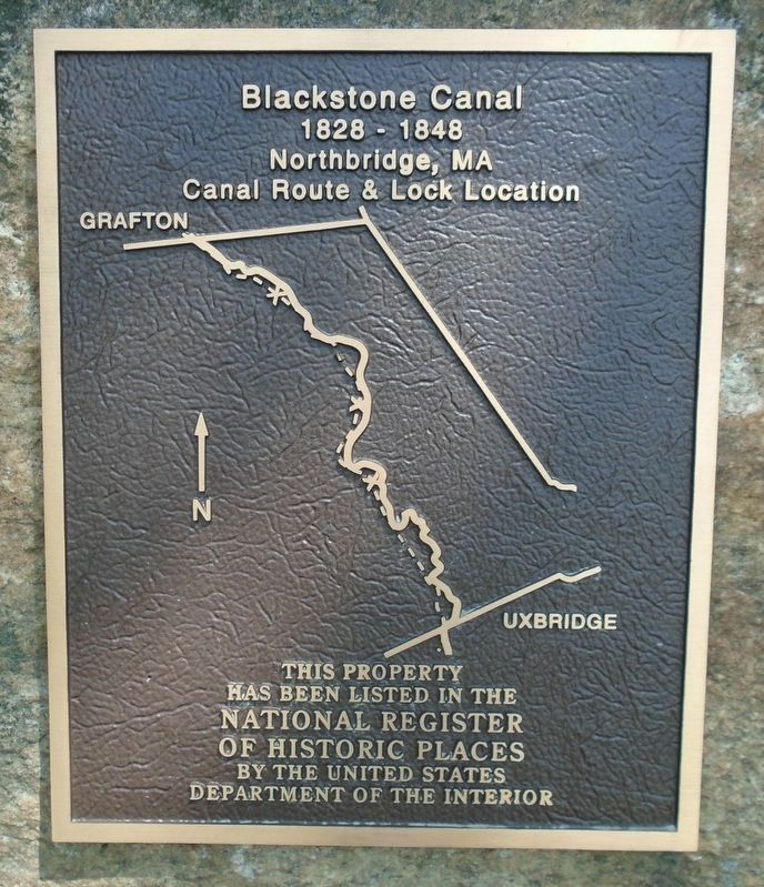 Blackstone Canal NRHP Marker. Click for full size. Blackstone Canal NRHP Marker image. Click for full size.