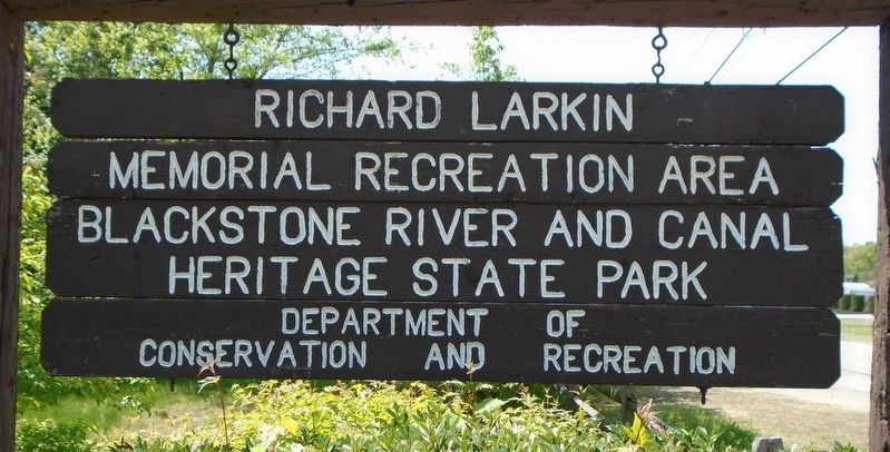 Larkin Memorial Recreation Area Sign. Click for full size. Larkin Memorial Recreation Area Sign image. Click for full size.