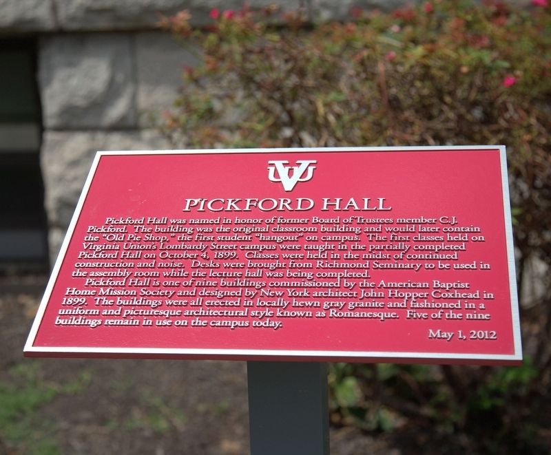 Pickford Hall Marker image. Click for full size.