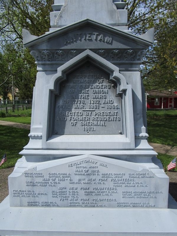 Sherman Civil War Monument image. Click for full size.