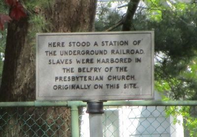 Here Stood a Station of the Underground Railroad Marker image. Click for full size.