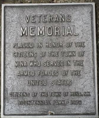 Town of Mina Veterans Memorial image. Click for full size.