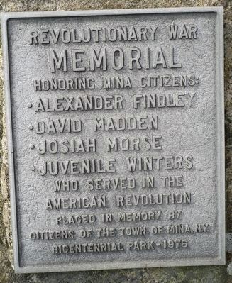 Town of Mina Revolutionary War Memorial image. Click for full size.