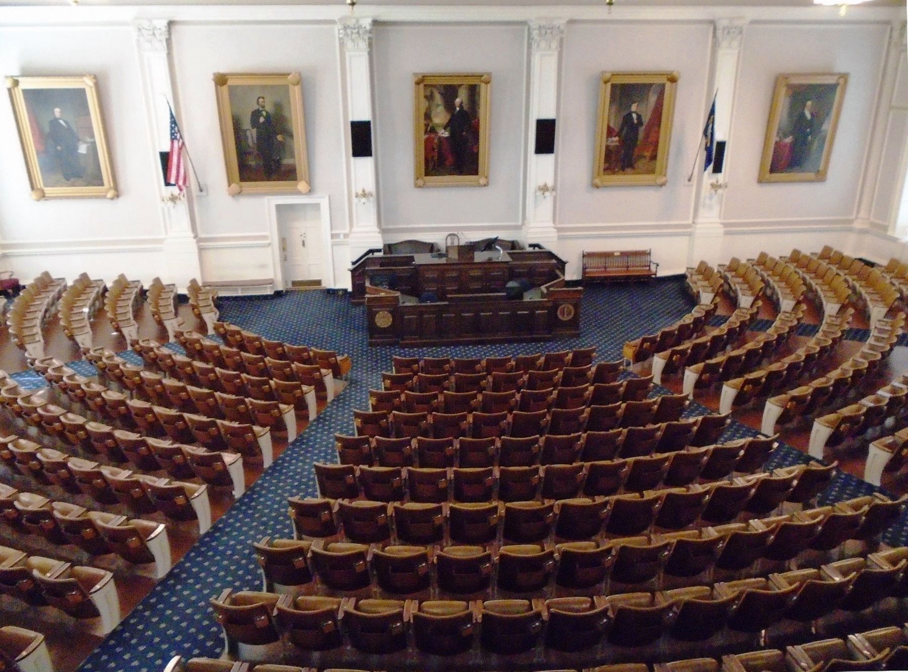 New Hampshire State House Representatives Chamber image. Click for full size.