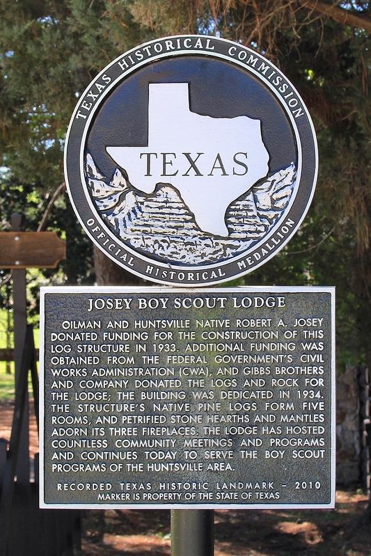 Josey Boy Scout Lodge Marker image. Click for full size.