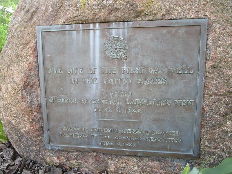The Site of the First Gas Well Marker image. Click for full size.