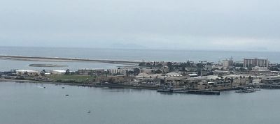 View of the Naval Amphibious Base, Coronado from the Bay bridge.. Click for full size. View of the Naval Amphibious Base, Coronado from the Bay bridge. image. Click for full size.