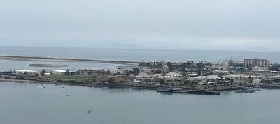 View of the Naval Amphibious Base, Coronado from the Bay bridge. image. Click for full size.