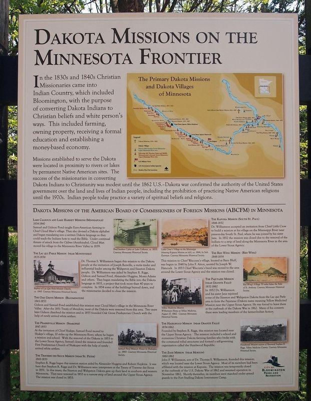 Dakota Missions on the Frontier marker image. Click for full size.