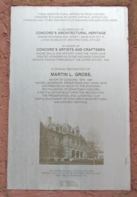 Concord's Architectural Heritage Marker image. Click for full size.