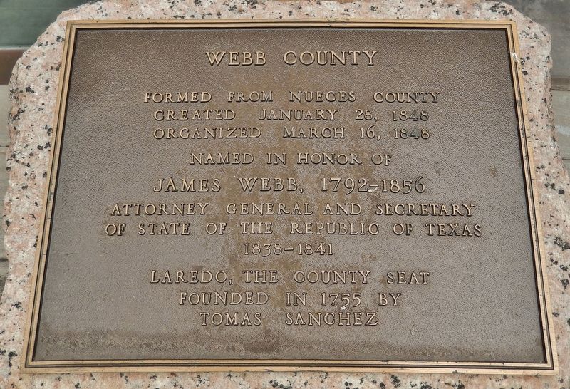 Webb County Marker image. Click for full size.