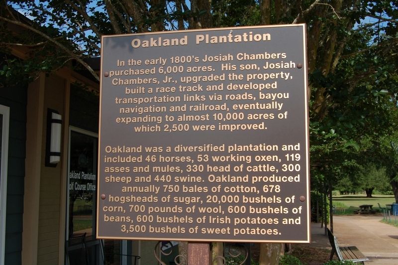Oakland Plantation Marker image. Click for full size.