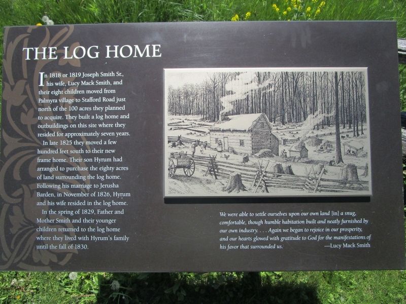 The Log Home Marker. Click for full size. The Log Home Marker image. Click for full size.