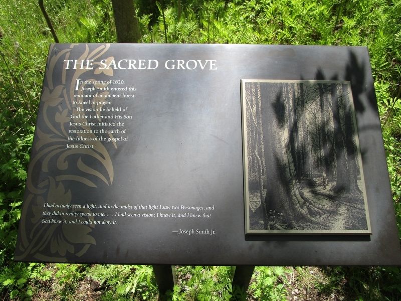 The Sacred Grove Marker image. Click for full size.