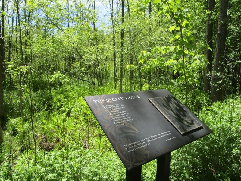 The Sacred Grove & Marker. Click for full size. The Sacred Grove & Marker image. Click for full size.