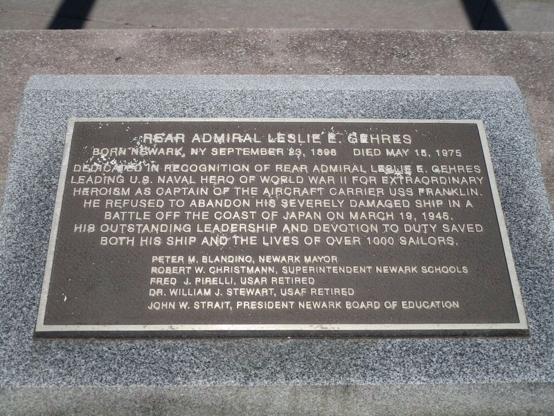 Rear Admiral Leslie E. Gehres Memorial image. Click for full size.