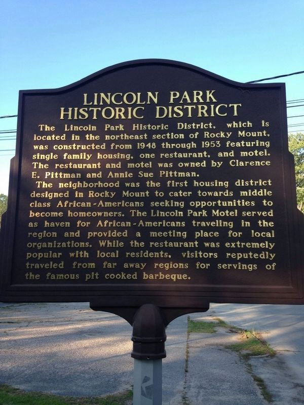 Lincoln Park Historic Marker image. Click for full size.