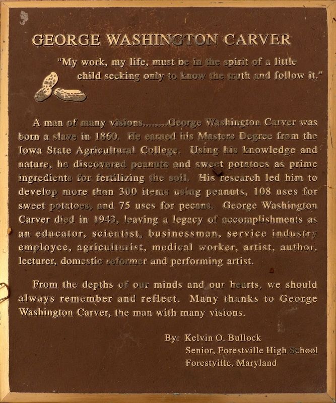 George Washington Carver Marker image. Click for full size.