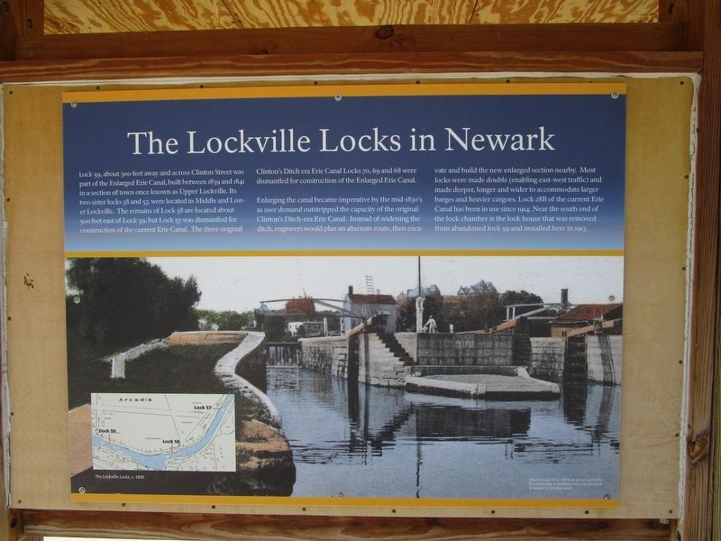 The Lockville Locks in Newark Marker image. Click for full size.
