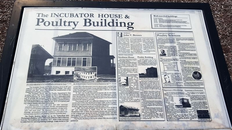 The Incubator House & Poultry Building Marker image. Click for full size.