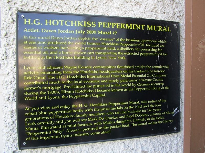 H.G. Hotchkiss Peppermint Mural Marker image. Click for full size.