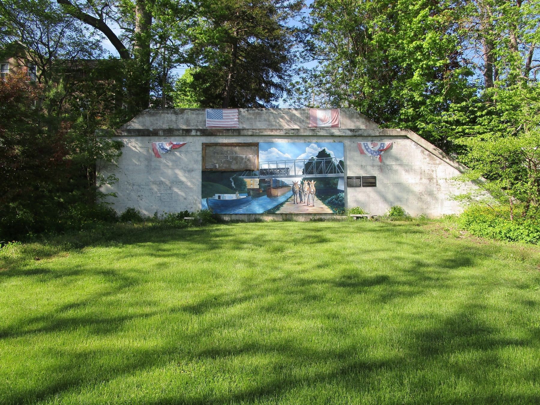 G. Winston Dobbins Memorial Park, Mural & Marker image. Click for full size.