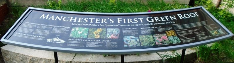 Manchester's First Green Roof Marker image. Click for full size.