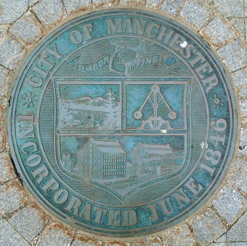 City Seal on the City Hall Plaza Grounds. Click for full size. City Seal on the City Hall Plaza Grounds image. Click for full size.